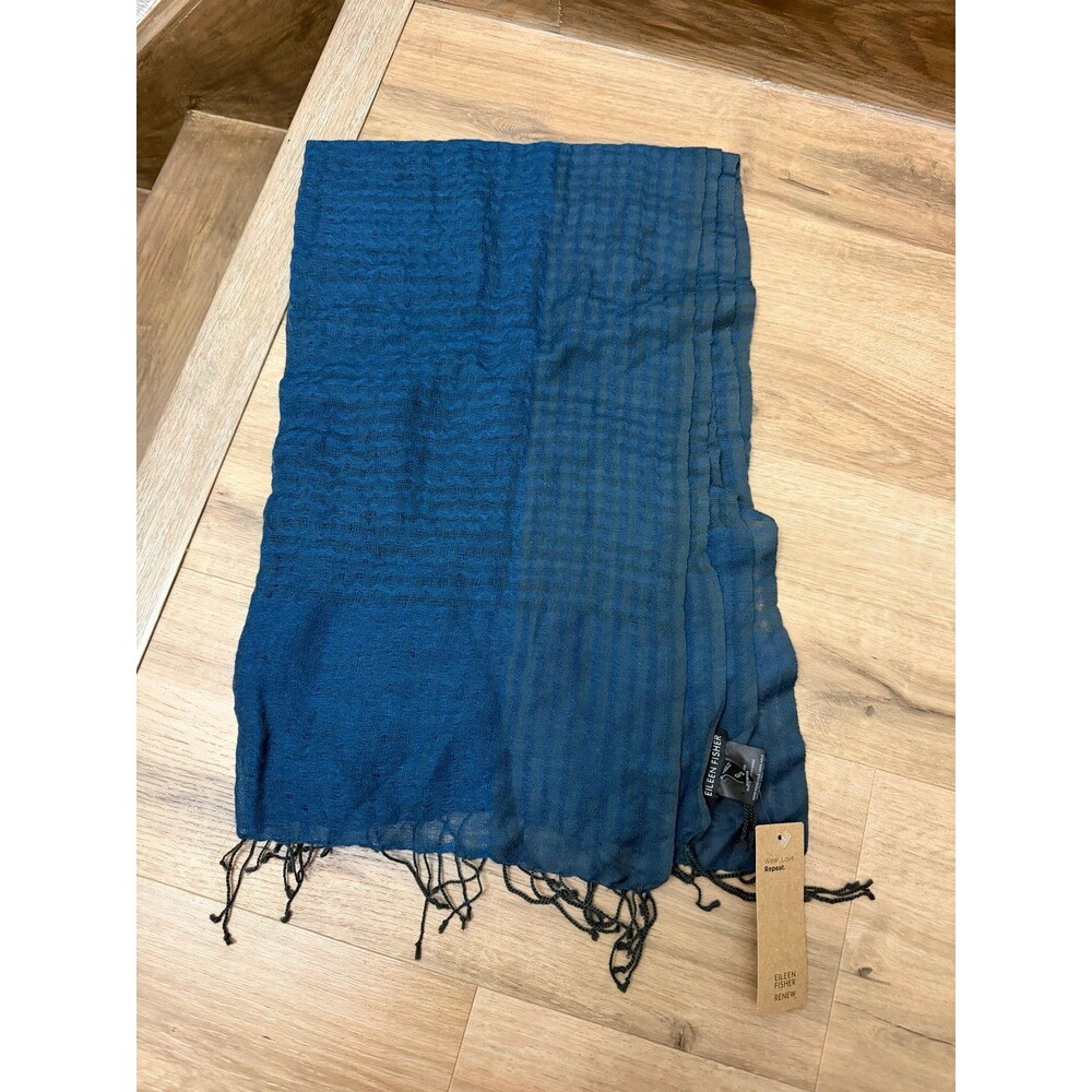 NWT Eileen Fisher Deep Blue Scarf